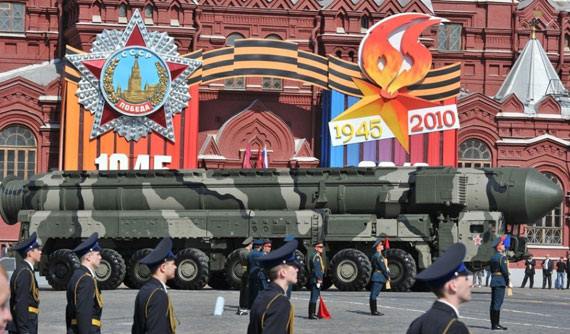 资料图：俄罗斯白杨M战略弹道导弹可携带核弹头