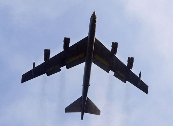 资料图：美国空军B-52远程轰炸机可以携带核武