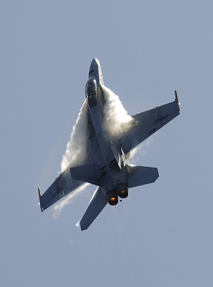 资料图：美国空军F/A-18F战机飞行中