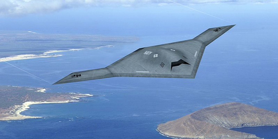 X-47B无人机效果图。