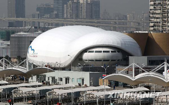 4月9日，上海世博会中国航空馆宣布展馆全面竣工，已经达到试运营要求。新华社记者任珑摄