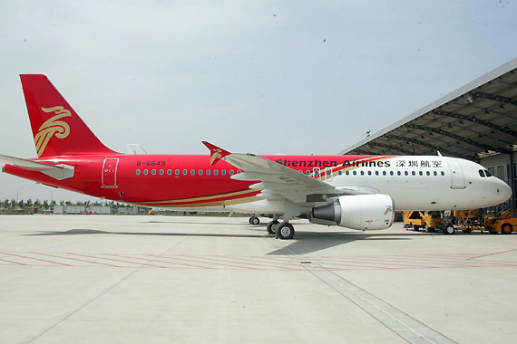空客天津总装线总装的第十架A320系列飞机于5月26日交付给深圳航空公司投入运营