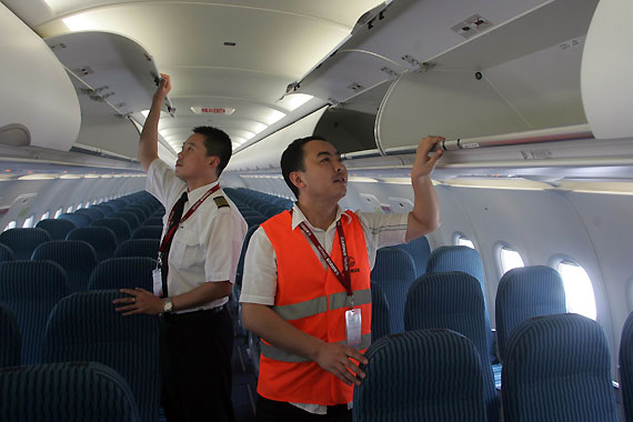 空中客车A320系列飞机天津总装线今年前五个月已经完成总装并交付十架A320系列飞机