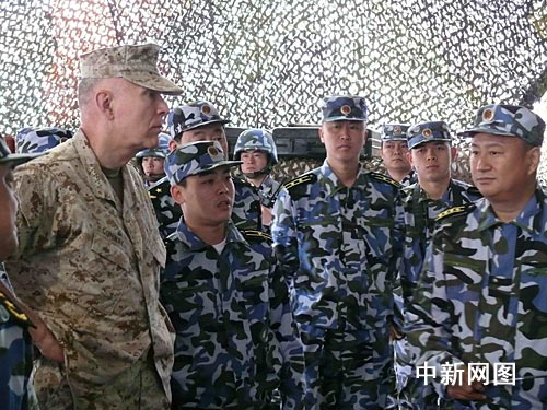美国海军陆战队司令称对中国军队素质印象深刻