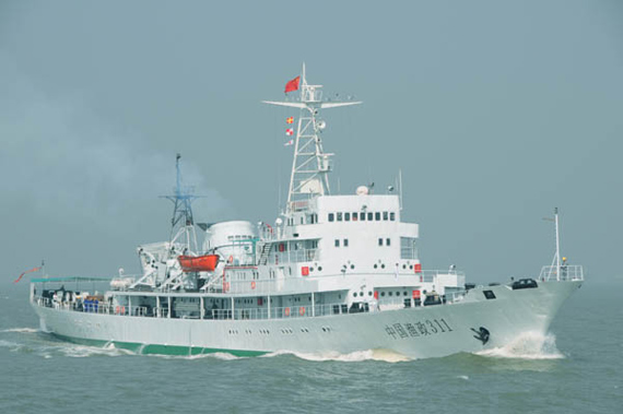 资料图:我国渔政311号护渔执法船