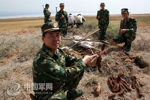 组图：新疆边防武警抓捕盗挖名贵药材不法分子