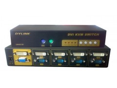 大雅新科技VGA/DVI 4路KVM 双显切换器