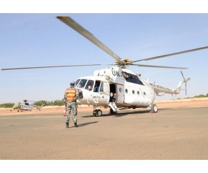 中国首支维和直升机分队在任务区成功首飞