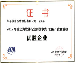 华平荣获上海软件四名评选两项荣誉