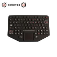 IP66军工键盘防水抗菌键盘嵌入式触摸板一体化硅胶键盘EMC