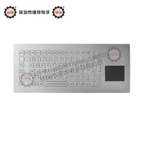 防暴防水嵌入式触摸板鼠标一体式金属不锈钢工业键盘