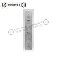 防水室外可用金属工业矩阵背光6键数字小键盘功能条